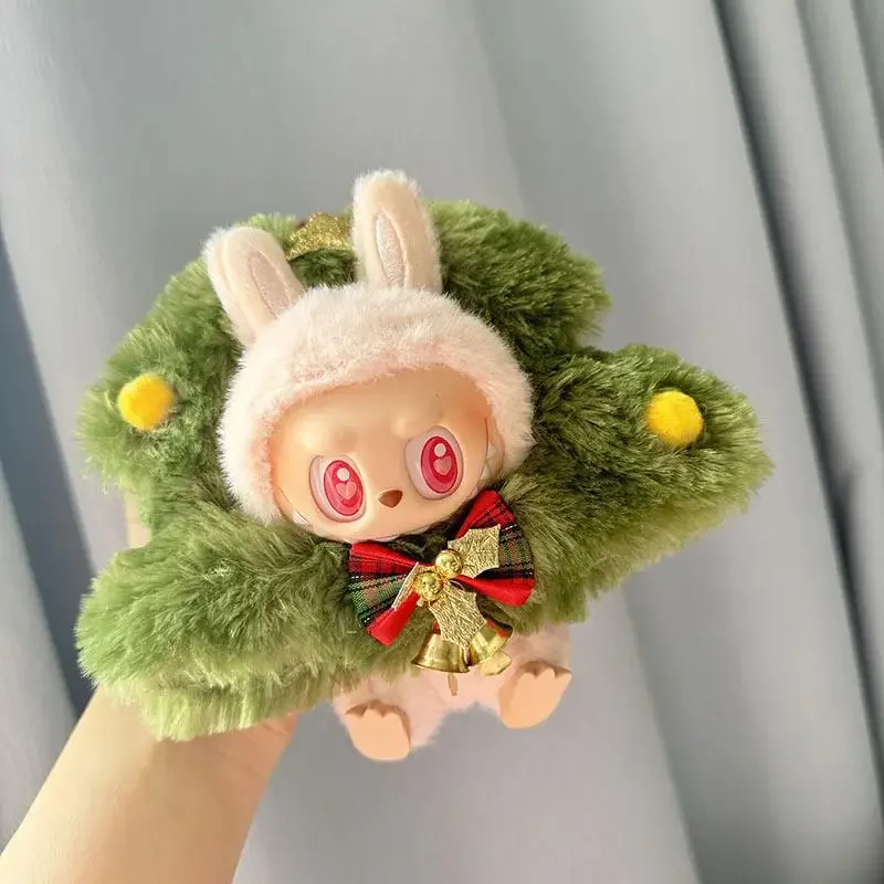 Для наряда Labubu одежда для сидения детская рождественская елка капюшон с яблоком