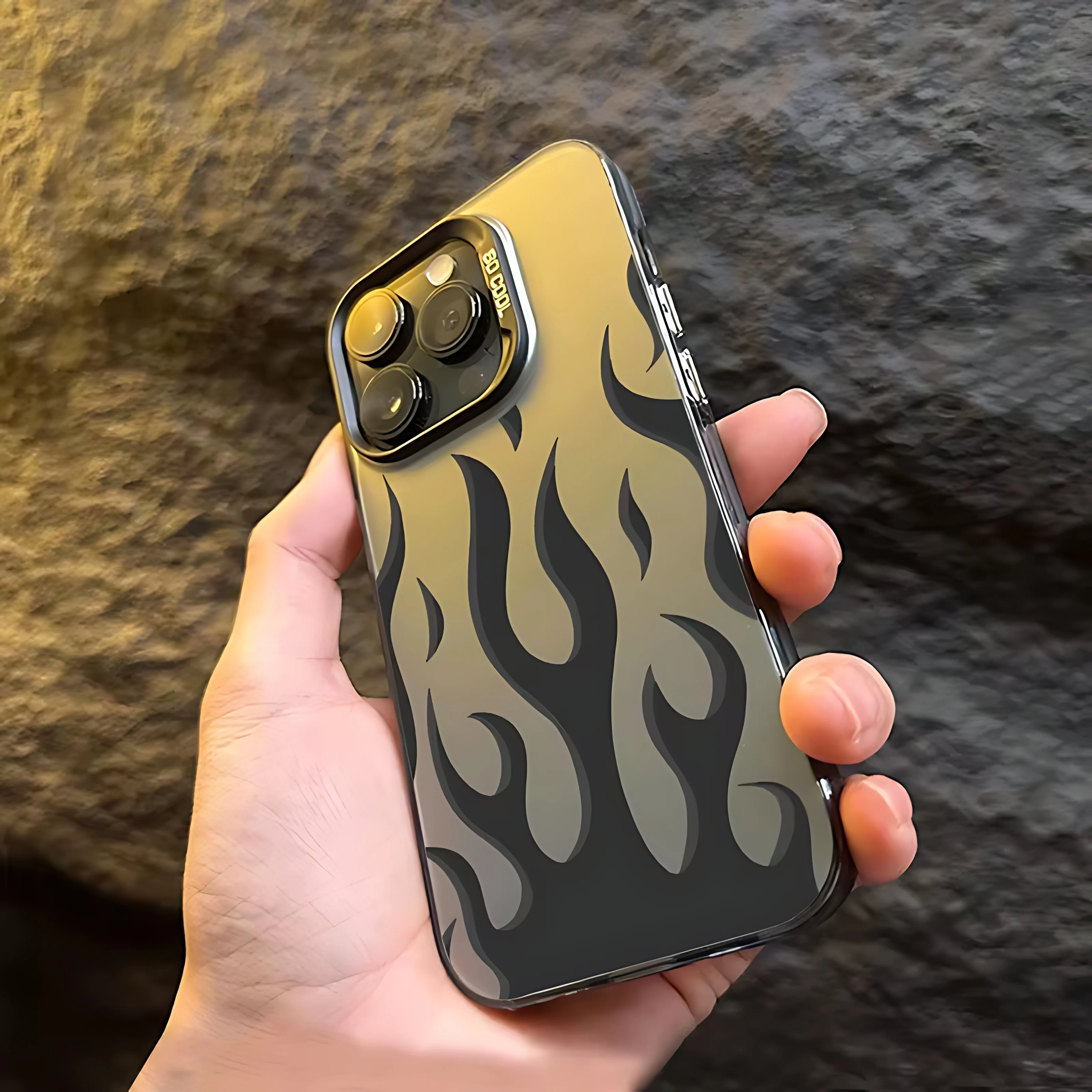 Фото Модный чехол INS Creative Fashion Flame Fire для iPhone 17, 16e, 16, 15, 14, 13, 12, 11 mini, Pro, Max, X, XR, XSMAX, 8, 7, Air, Plus, Anti Cover №4