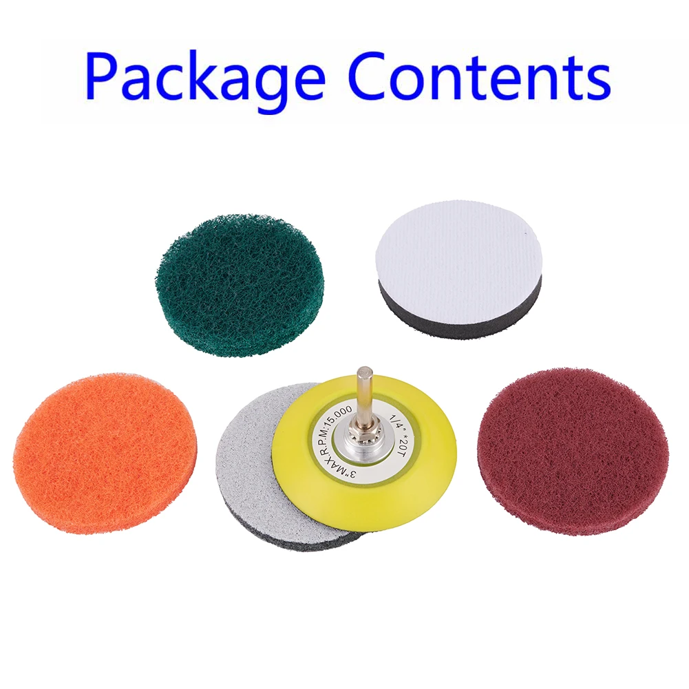 21pcs 3 Inch Soft Interface Pad And Loop Sanding Disc Buffer Sponge Interface Cushion Pad Backing Pad Scouring Polishing Pad