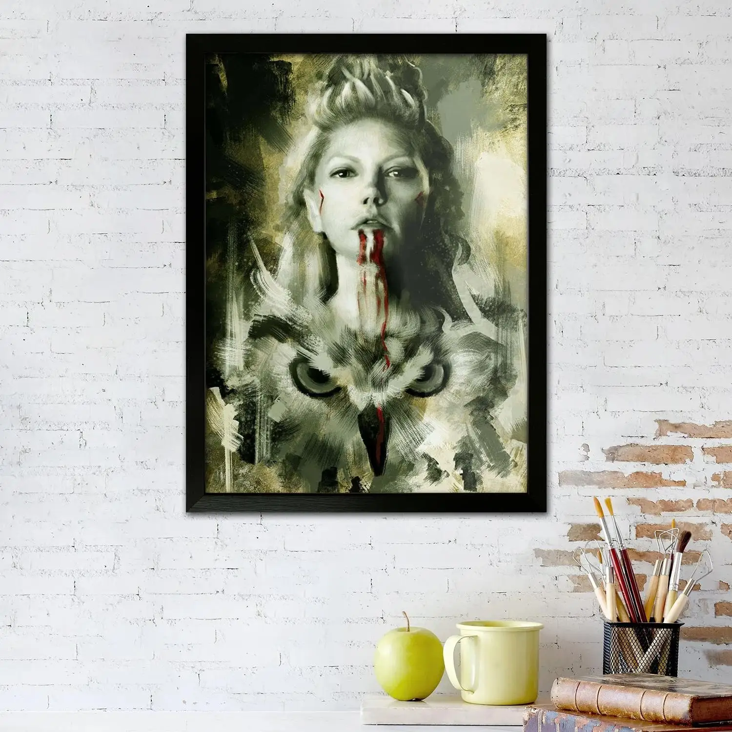 Холст с изображением lagertha настенное искусство печать современная семья декор