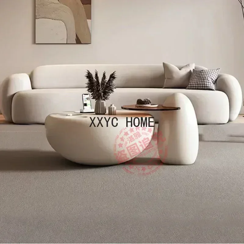 Minimalist Bedroom Side White Luxury Coffee Tables Round Design Table Basses Home Furniture