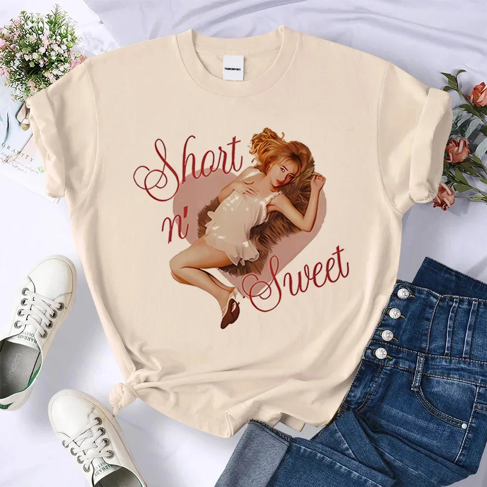 Сабрина Карпентер футболка женская Классика Харадзюку Ретро каваи красочные