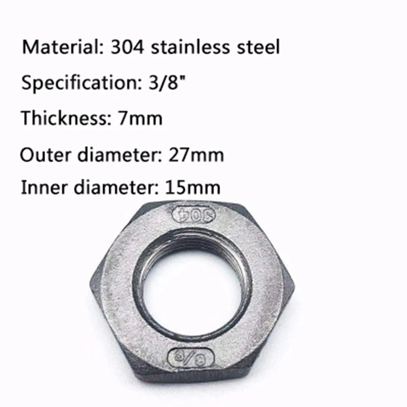 

Гайка Стопорная 304 из нержавеющей стали, шестигранная Стопорная крышка BSP для резервуара с водой, 1/4 дюйма, 3/8 дюйма, 1/2 дюйма, 3/4 дюйма, 1-1/4 дюйма, 1-1/2 дюйма, 2 дюйма