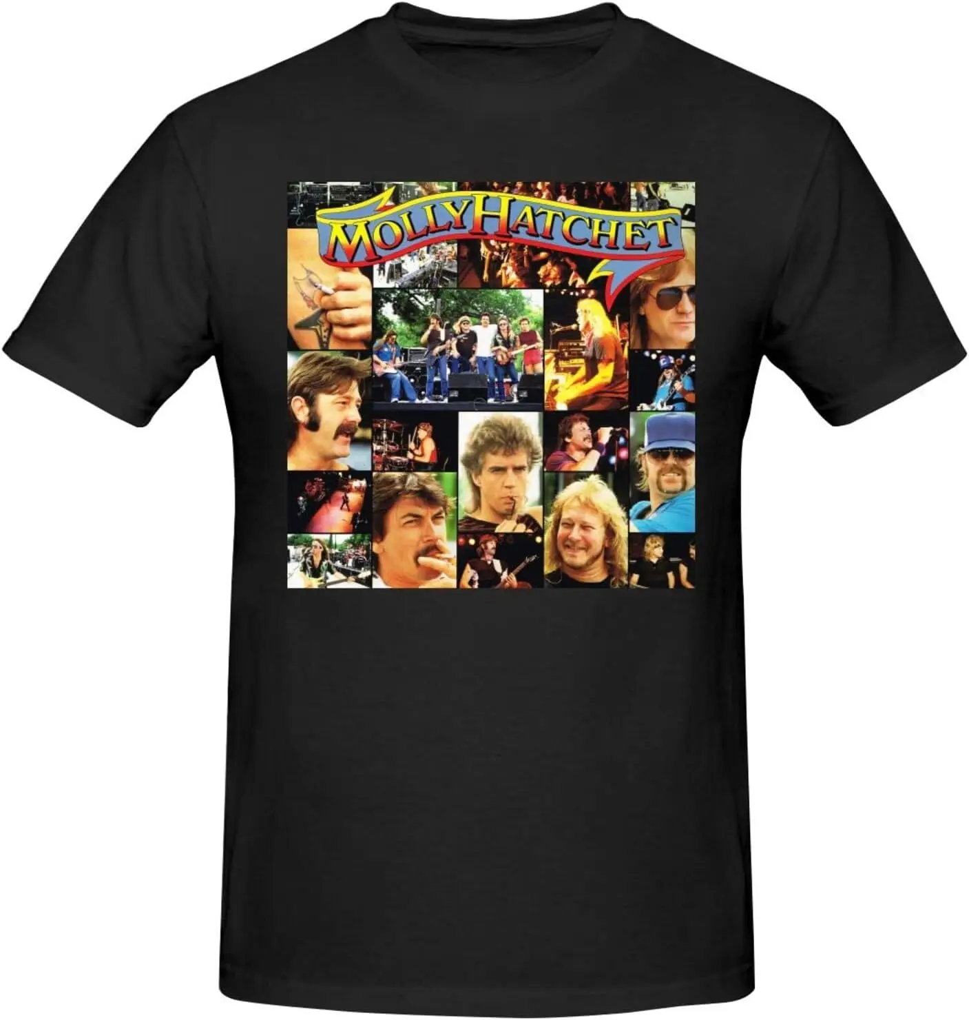 Футболка с коллажем Molly Music Hatchet Band мужская летняя уникальная крутая футболка