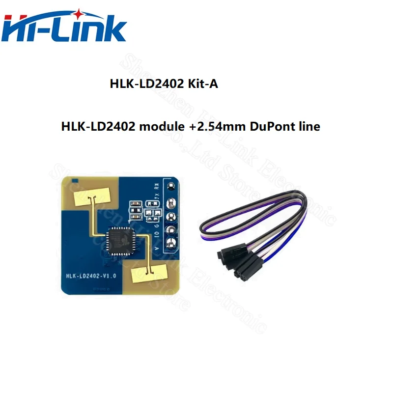 Фото Hi-Link Новый 24G миллиметровый радарный сенсорный модуль LD2402 стационарный микро-датчик человеческого тела TTL последовательная связь №3