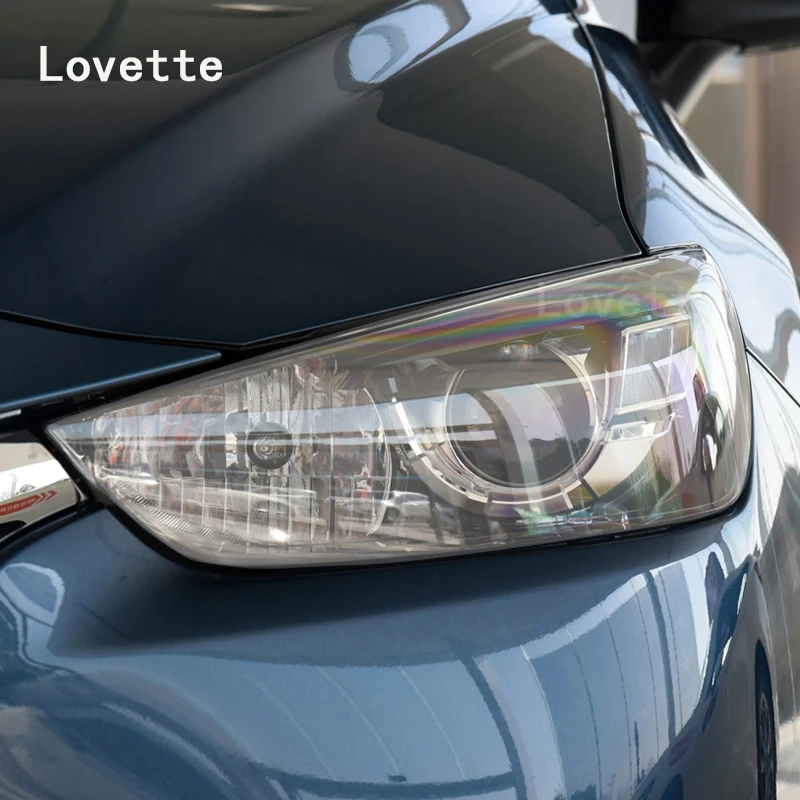 

For Mazda CX-3 2015-Present Car Headlight Protective Film Headlamp Transparent Black TPU Sticker