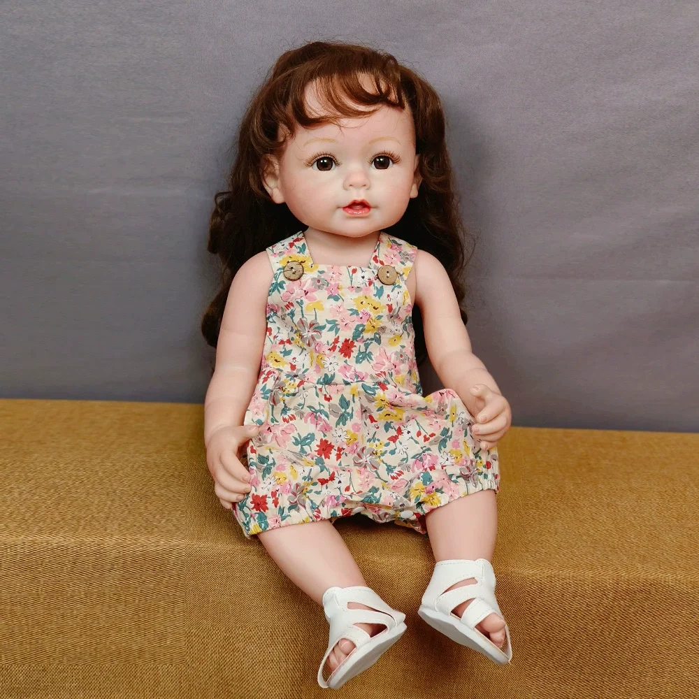 Кукла реборн Мягкая силиконовая 55 см идеальный подарок