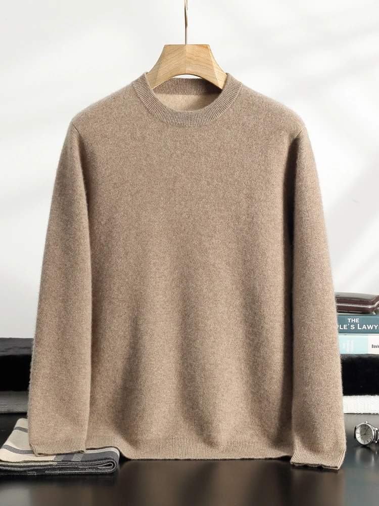 Роскошный мужской свитер толстый 100% кашемировый трикотаж осень-зима умный