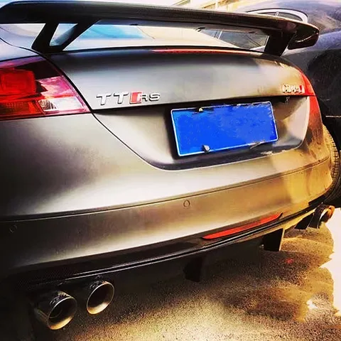 Комплект кузова для Audi TT TTS 2008-2014 из углеродного волокна, диффузор для заднего бампера, спойлер, сплиттер, Аксессуары для экстерьера, запчасти