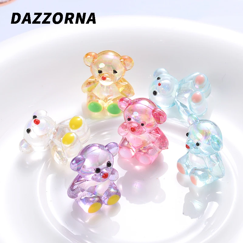 

10 шт., акриловые бусины для браслета, 15 х18 мм