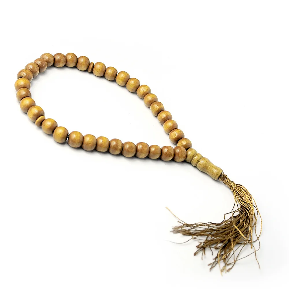 

33 Beads Natural Wood Muslim Man Tasbih Prayer Beads Islamic Wooden Masbahah Eid Ramadan Subhah Masbahah Jewelry Gift Rosary