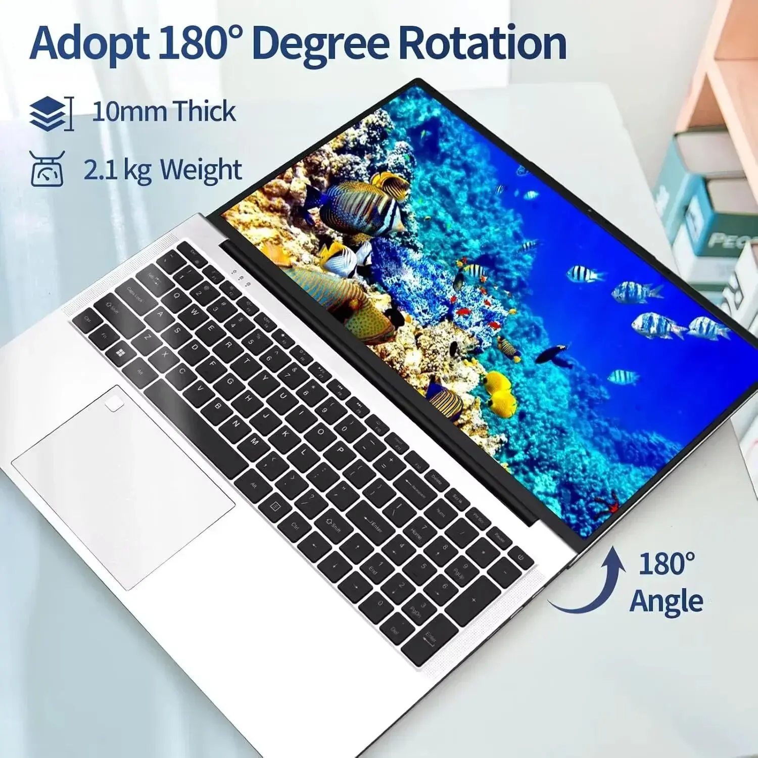 Фото Горячая новинка: Ноутбук 17.3 дюйма Intel Pentium 6500Y, 32 ГБ ОЗУ, SSD 1 ТБ/2 ТБ, Windows 11, большой экран, разблокировка по отпечатку пальца, офисный ноутбук/ПК №5