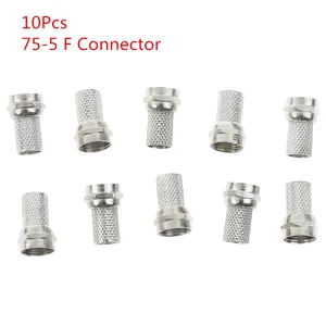 10 шт. 75-5 F разъем винт на тип для RG6 спутникового ТВ антенны коаксиальный кабель