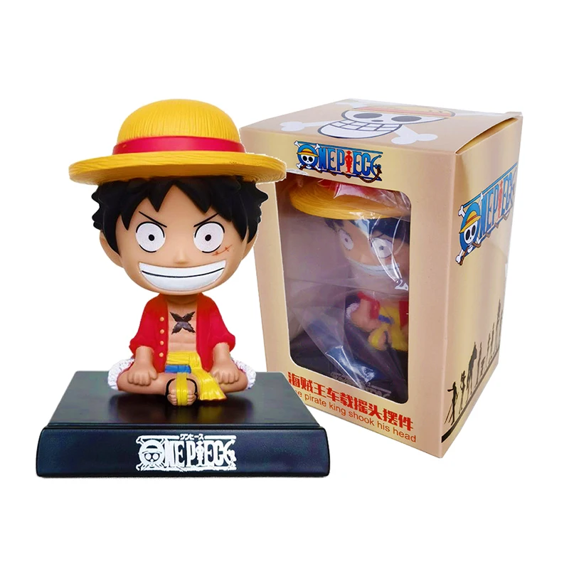 

11cm Anime One Piece Car Accessories Luffy Zoro Action Figure Shaking Head Collection Ornaments Chopper Sanji Figures Model Doll