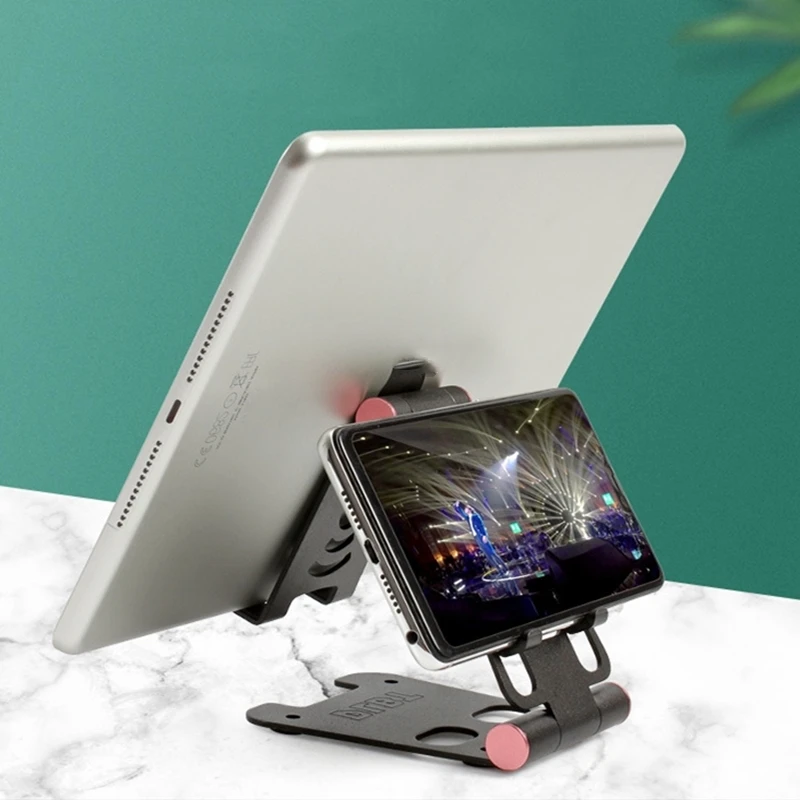 

Metal Luxury And Durable Aluminum Alloy Foldable Portable Desktop Stand Lazy Flat Universal Live Practical Mobile Phone Stand