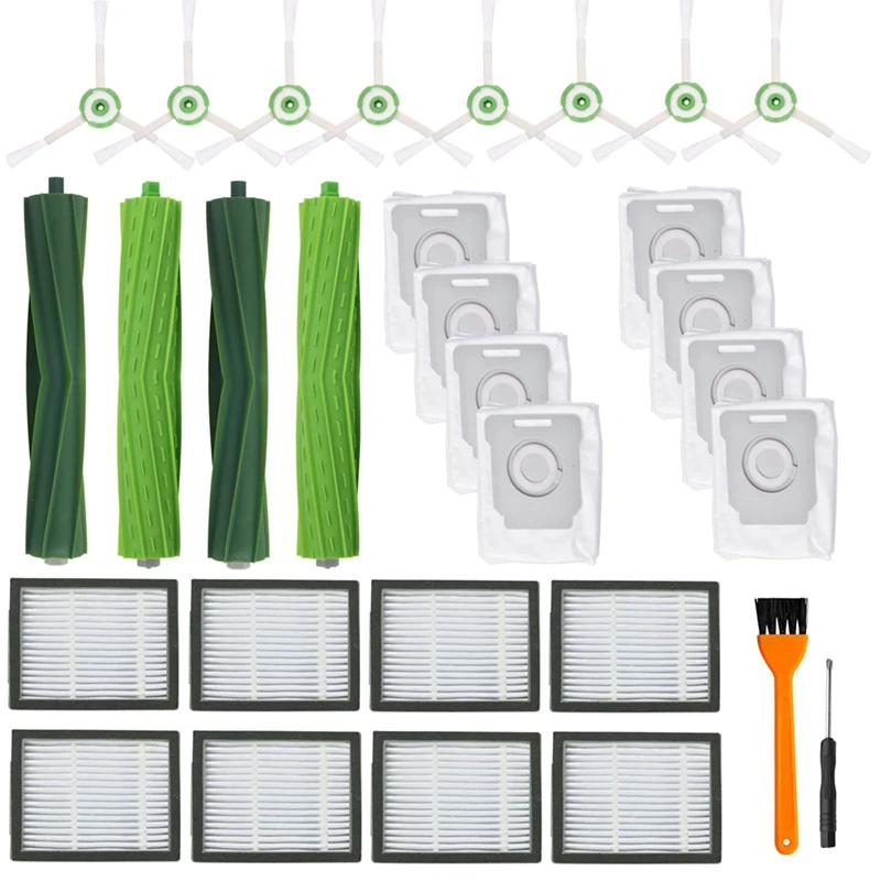 

HOT！-Replacement Main Brush Side Brush Hepa Filter Compatible For Irobot Roomba I7 E5 E6 Vacuums Cleaner Accessories