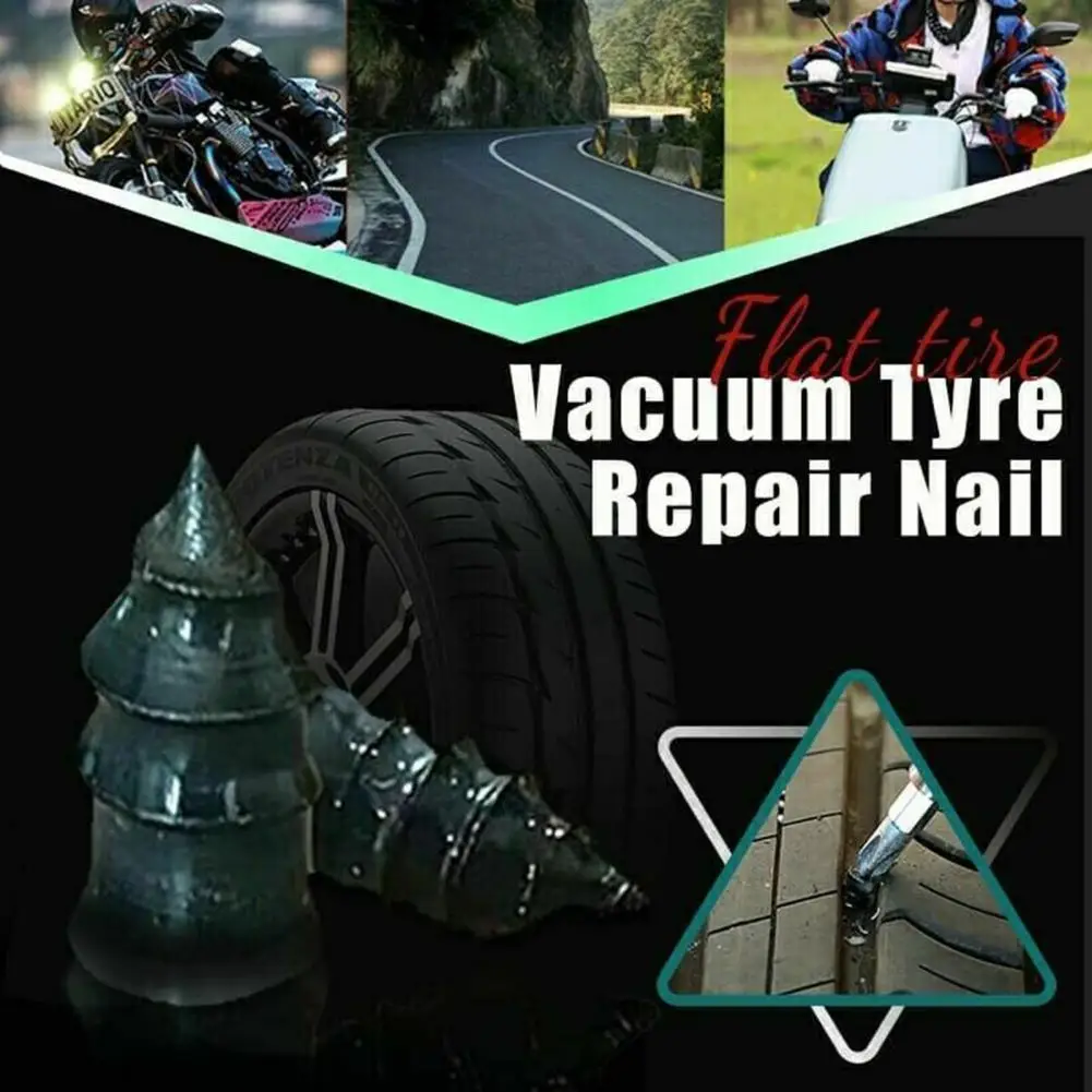 

10Pcs Tyre Repair Nail Useful Tire Repair Screw Metal Portable Lightweight Tyre Repair Screw for Outdoor