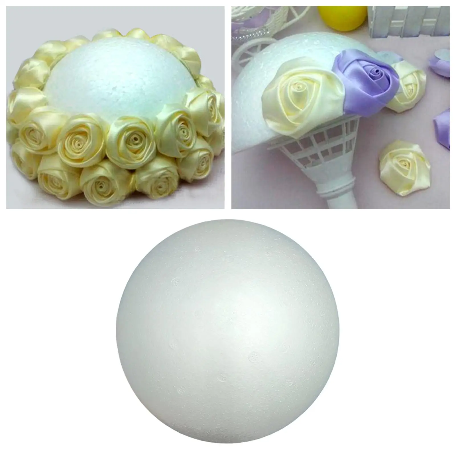 

Foam Ball Half Circles 25cm Kids Gifts Mini Toys School Supplies for DIY Crafts Floral Arrangements Ornaments Household Wedding