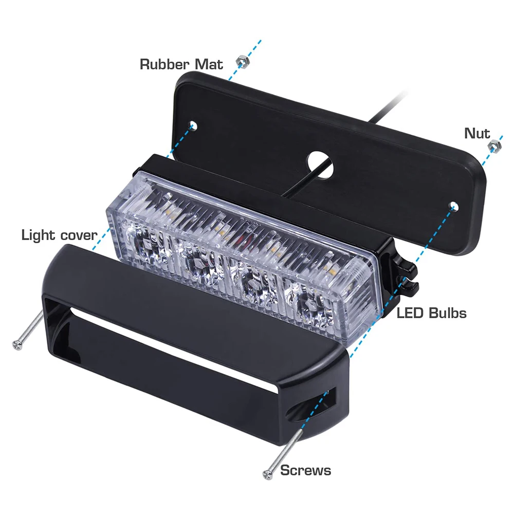 (2 шт./партия) 4 светодиода 6 светодиодов Водонепроницаемый автомобильный Грузовик