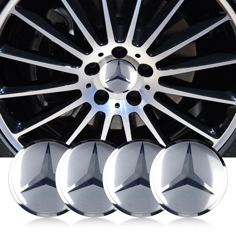 4 шт. колпаки центра колес автомобиля значок наклейки на ступицу шин для Mercedes Benz AMG