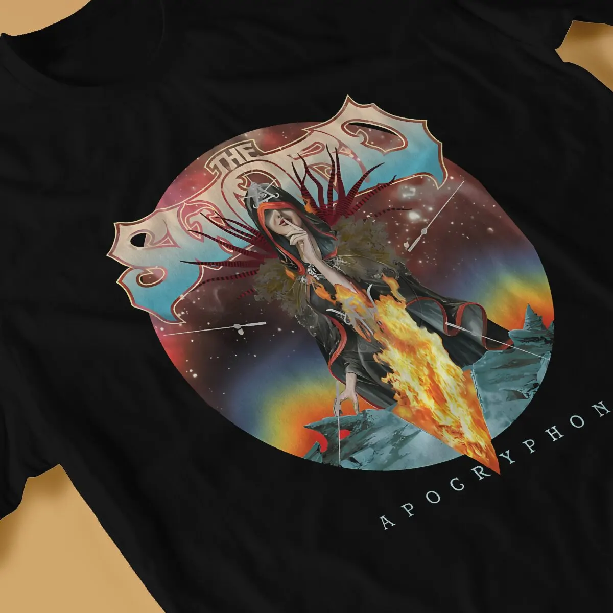 Мужская Винтажная футболка с коротким рукавом круглым вырезом и надписью The Sword