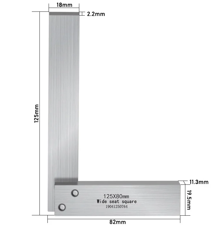 

Высокоточный угломер из углеродистой стали Wide Seat Square L-Shaped Ruler