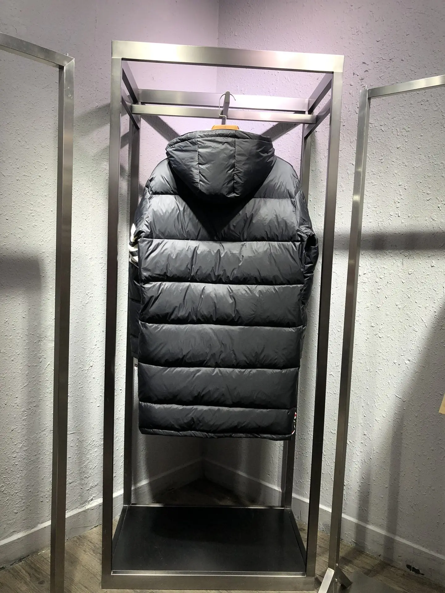 Winter Long Down Jacket MenTop Quality Thick Causal Warm Puffer Jacket Luxury Brand Stripes Style Fashion Women TB Overcoat