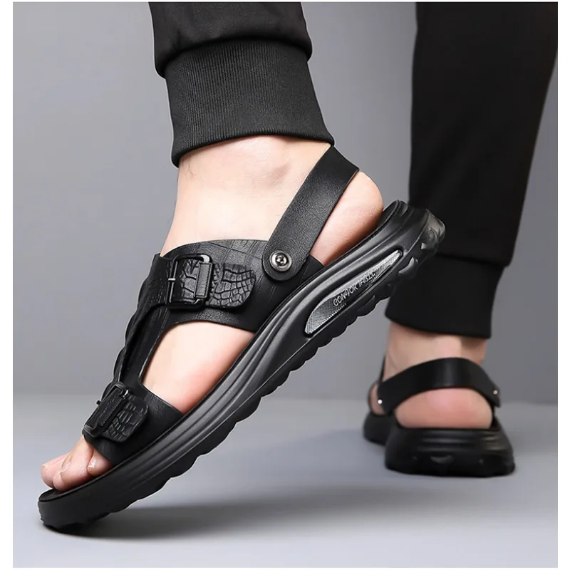 Мужские Пляжные шлепанцы сандалии на платформе Нескользящие для дома летняя