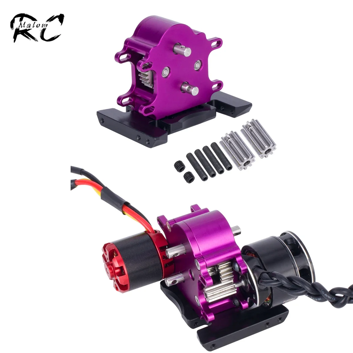 Фото Легкая коробка передач с ЧПУ OD-3 Overdrive, двойная коробка передач для 1/10 RC Crawler SCX10 II Pro LCG, шасси, обновление прямой оси №1