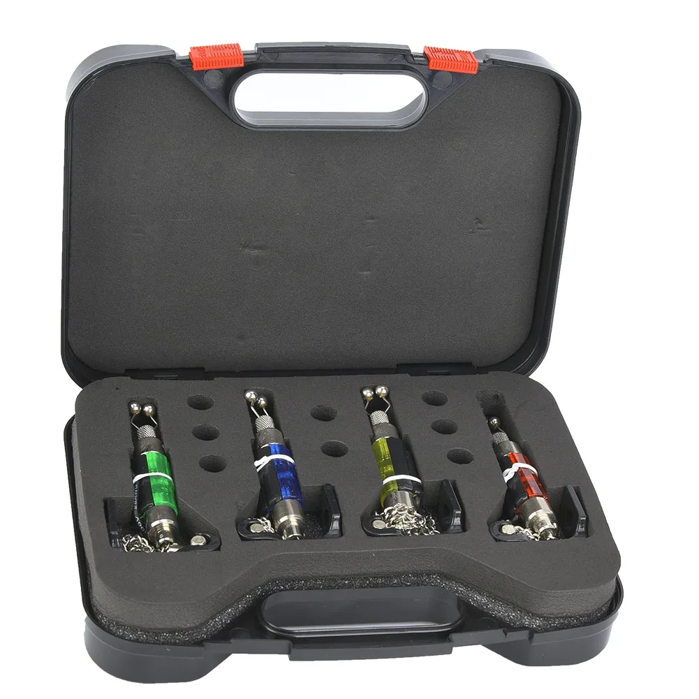 

4 PCS Outdoor Portable Fishing Rod LED Illuminated Swinger Fish Bite Indicator Swingers Fishing Swinger