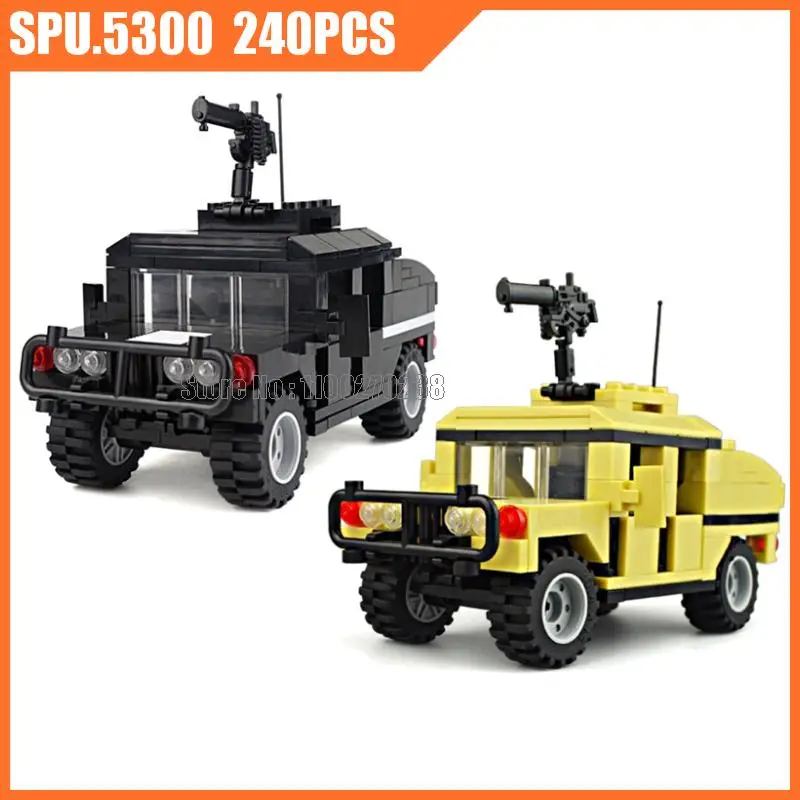 

J088/j087 240pcs Military Swat Hummer Army Armored Armoured Vehicle Army Weapon Boy Building Blocks Toy Children