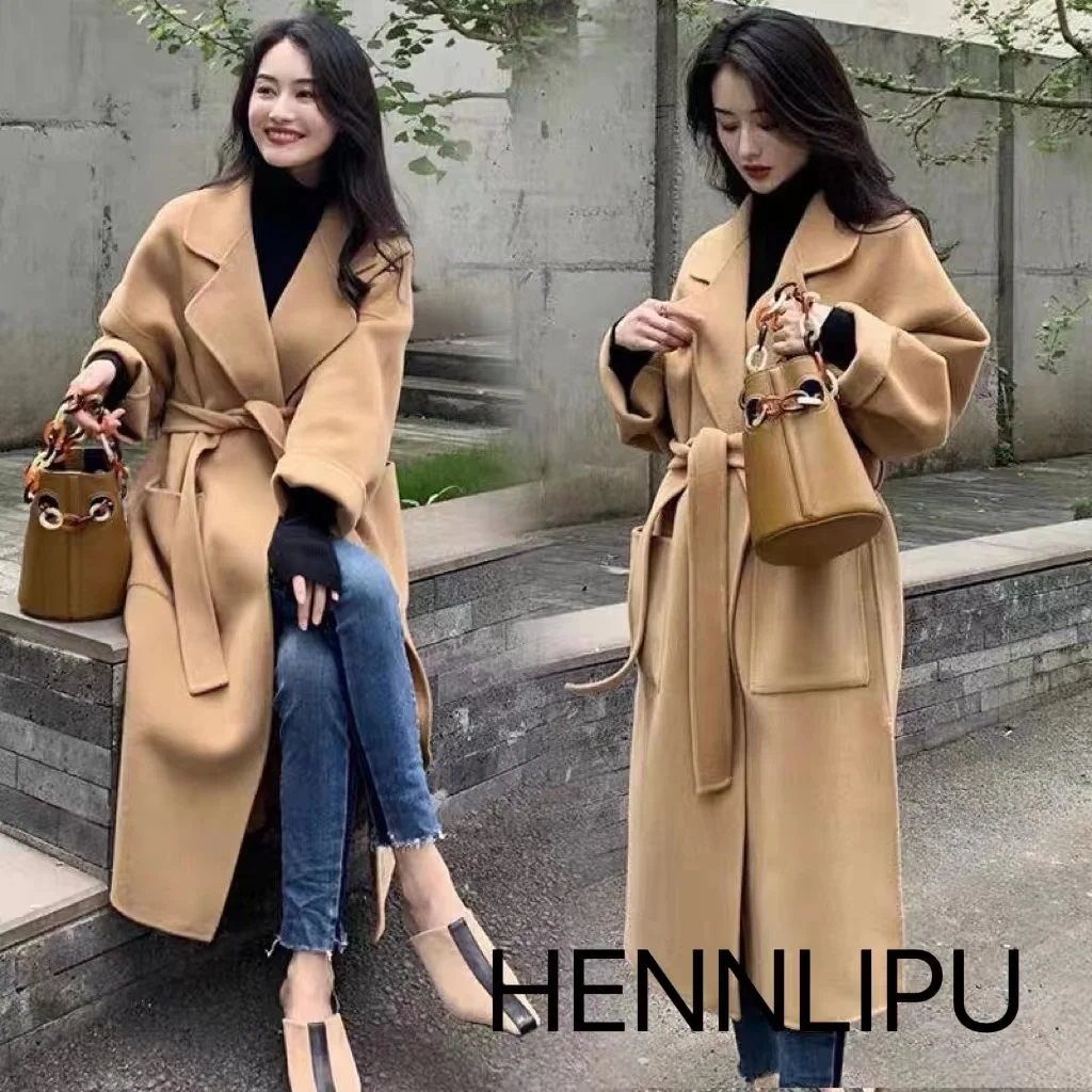 

HENNLIPU Vika Studio 2022 NEW women coat Cashmere coat fashion