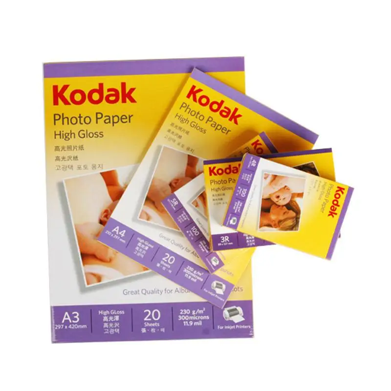 

Kodak Quality Photo Paper Photo Studio Paper And 20pcs A4 4R 6 Inches Glossy Photo Paper Suitable For Album Photos