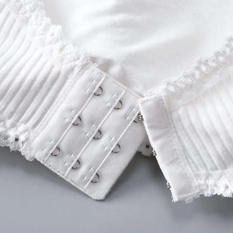 Vertical Striped Strapless Bra Cotton Women Invisible Chest Fashion Sexy Tube Top Inside Dress Lace Side Female Lingerie