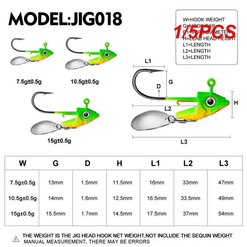 1/5 шт. бионическая приманка с противовесным нижним крючком мини 7g10g1 5 г рыболовные
