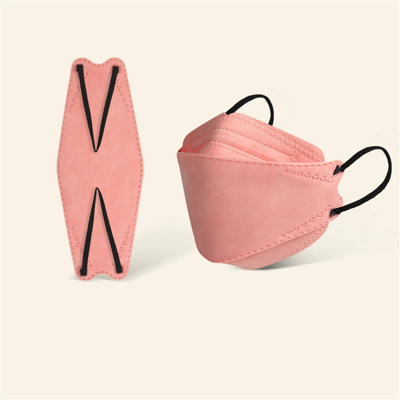 

50PCS Adult Dust-proof Fish Non-woven Masks solid color Printing Disposable Face Mask Unisex Earloop Bandage 3 Layer Filter Mask