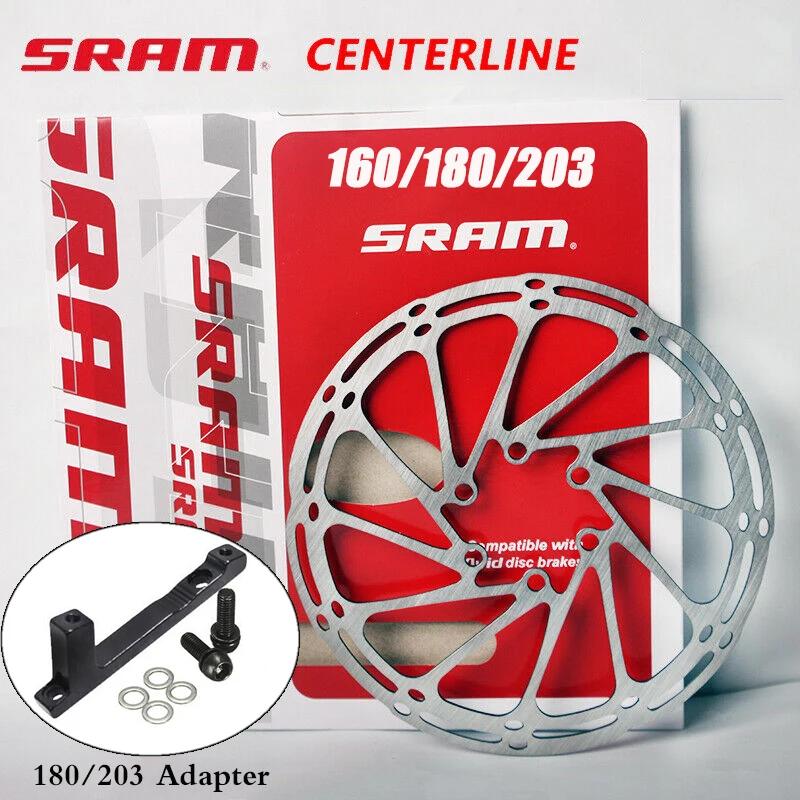 

Велосипедный тормозной ротор SRAM 160/180/203 мм, велосипедные гидравлические дисковые тормозные роторы, легкий центральный тормозной ротор с ада...