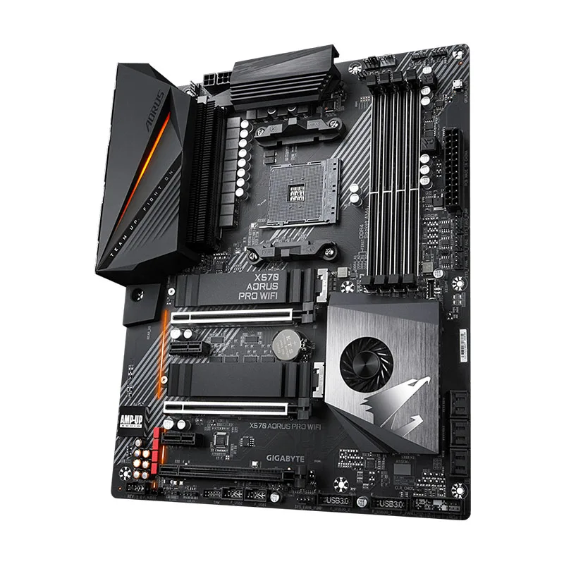 Материнская плата Gigabyte Socket AM4 X570 AORUS PRO WIFI AMD Ryzen PCI-E 4.0 DDR4 128 ГБ Поддержка Bluetooth 5.0 ATX NEW