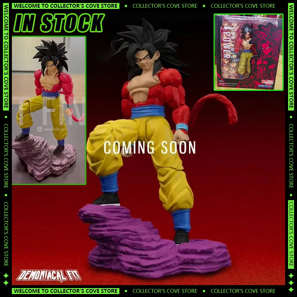Demoniacal Fit Dragon Ball Z Фигурки SHF Super Saiyan 4 GT SSJ4 Untamed Power Son Goku Аниме Фигурка GK Модель