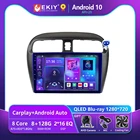 EKIY T900A Car Radio Tape Recorder For Mitsubishi Mirage Attrage 2012-2018 Autoradio Android Auto All In One Multimedia Player Carplay Wireless Blu-ray IPS QLED Navi Navigator GPS No 2Din DVD