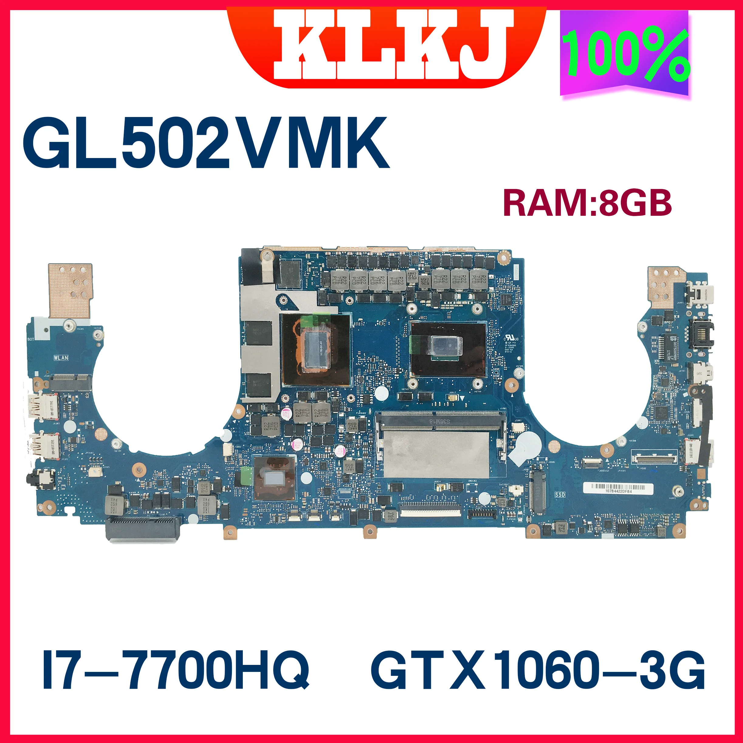 

Материнская плата для ноутбука Dinzi GL502VMK для ASUS ROG GL502V GL502VM GL502VMZ, материнская плата с Φ 8G-RAM 100% рабочий