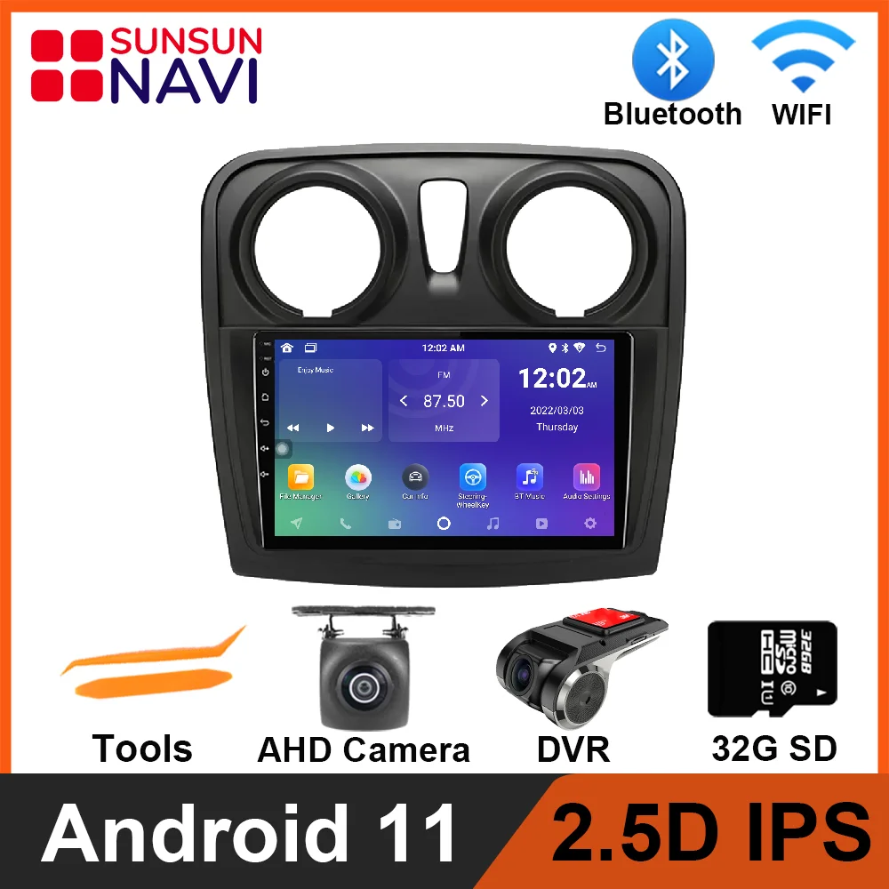 

Android 11 For Renault Logan 2 Sandero 2014 - 2019 Car Radio Stereo Multimedia Navigation GPS Video Player DSP IPS Bluetooth SWC