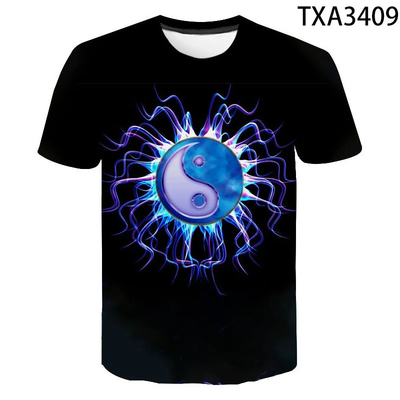 

2020 New Summer Yin And Yang 3D T shirt Boy Girl Kids Fashion Streetwear Men Women Children Printed T-shirts Cool Tops Tee