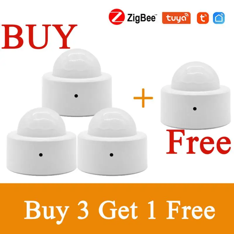 

Смарт-датчик движения Tuya Zigbee, инфракрасный мини-детектор движения человека, управление системой безопасности дома через умный спасательный шлюз
