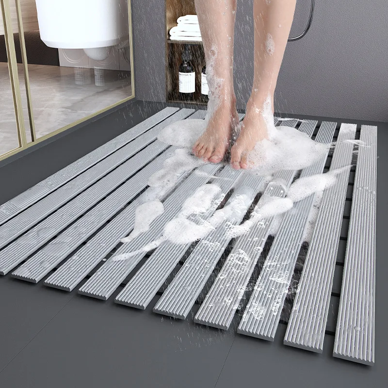 

Bathroom Carpet TPE Composite Rubber Non-Slip Floor Mat Solid Color Home Bath Shower Children's Toilet Washroom Anti-Fall Rug