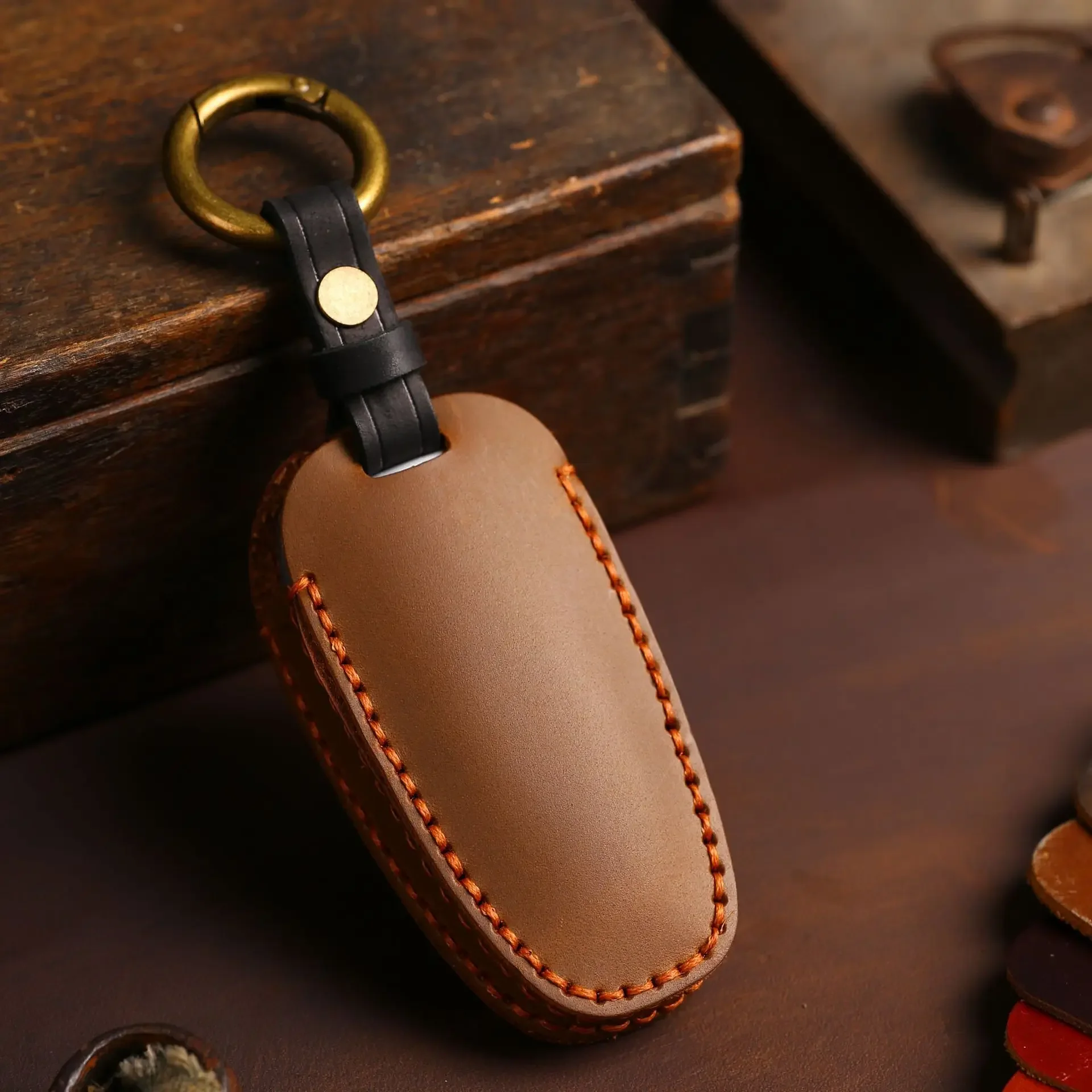 Чехол для автомобильного ключа leahter Hyundai Solaris Sonata Hybrid NEXO NX4 New Grand Santa Fe Tucson 2020 2021 3/4/5/7