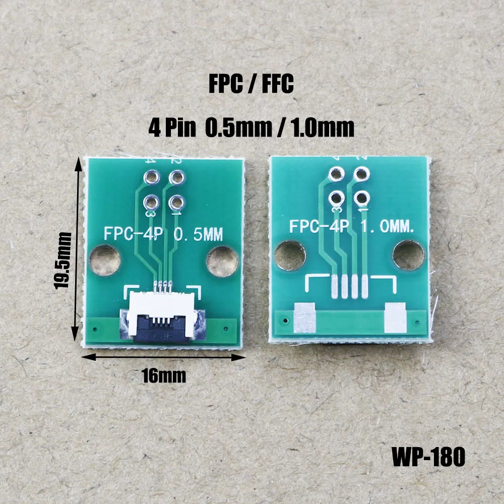 

1pcs FPC/FFC 4P-80P Welding 0.5 Seat Flip Cover And Connect 0.5MM To Straight Plug 2.54 Flexible Cable Adapter Board WP-180