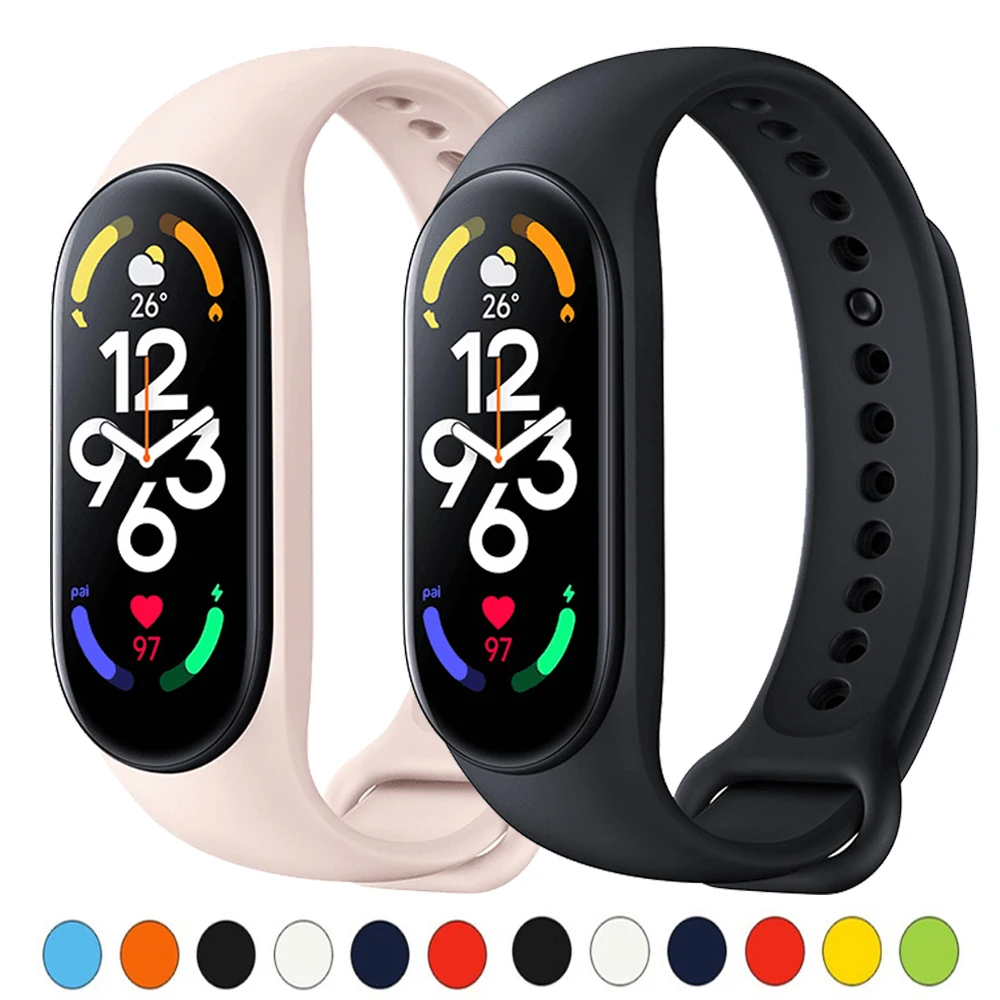 

Ремешок силиконовый для Xiaomi Mi Band 6 5 4, сменный браслет на запястье для Mi band 5 4 3 Xiaomi Mi Band 5