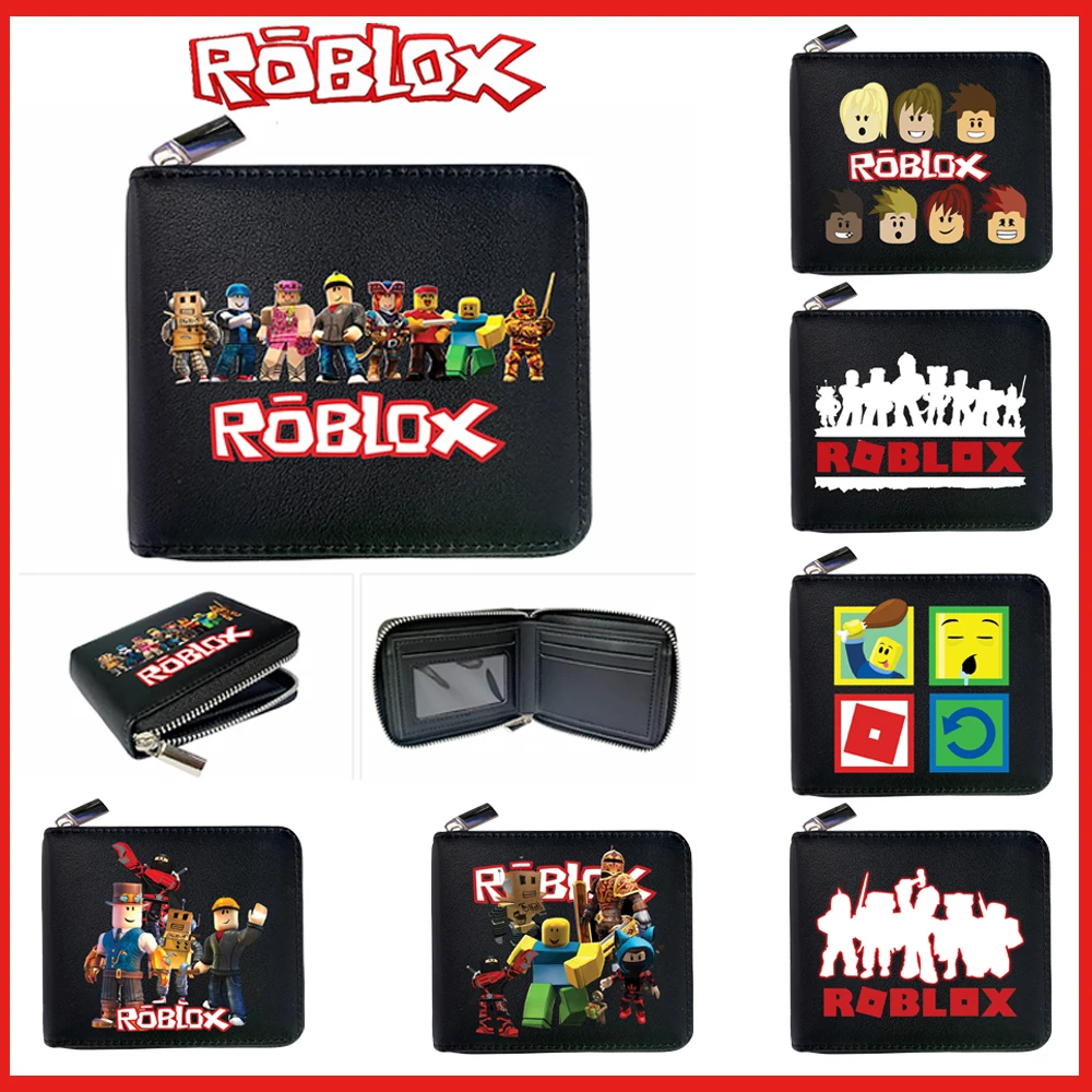 

Cartoon Roblox Virtual World Game Zipper Pu Wallet Zero Wallet Coin Fold Short Wallet Card Bag Children's Toy Christmas Gift