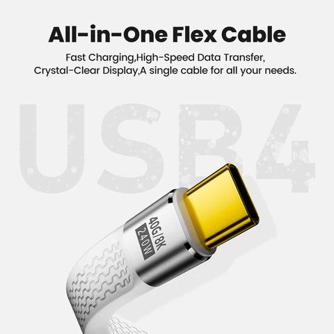 Элough 240 Вт Короткий кабель USB 4 типа C к типу C Быстрая зарядка 8k 60HZ Короткий кабель USB C к USB C для жесткого диска смартфона